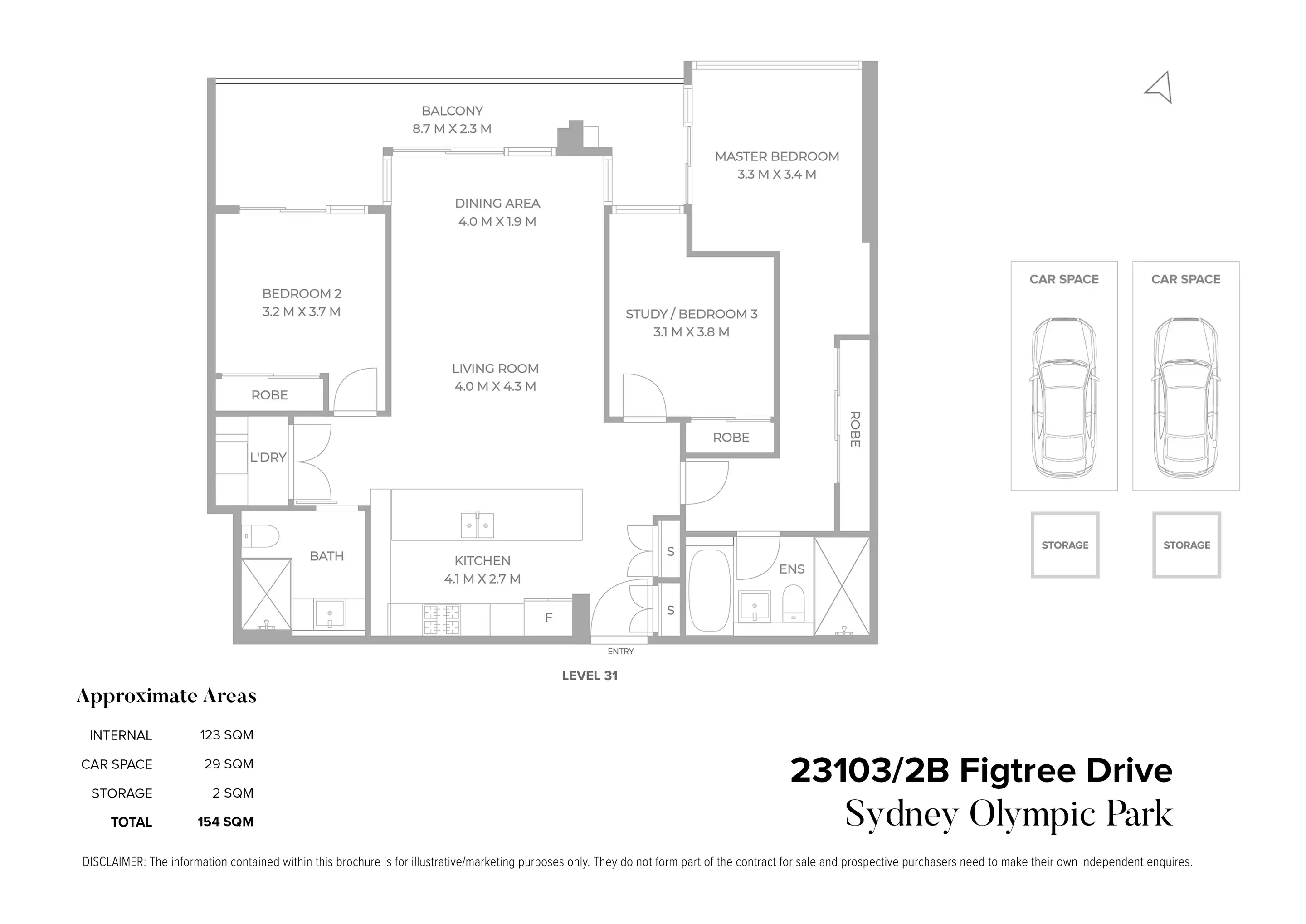 23103/2B Figtree Drive, Sydney Olympic Park For Sale by Chidiac Realty - floorplan