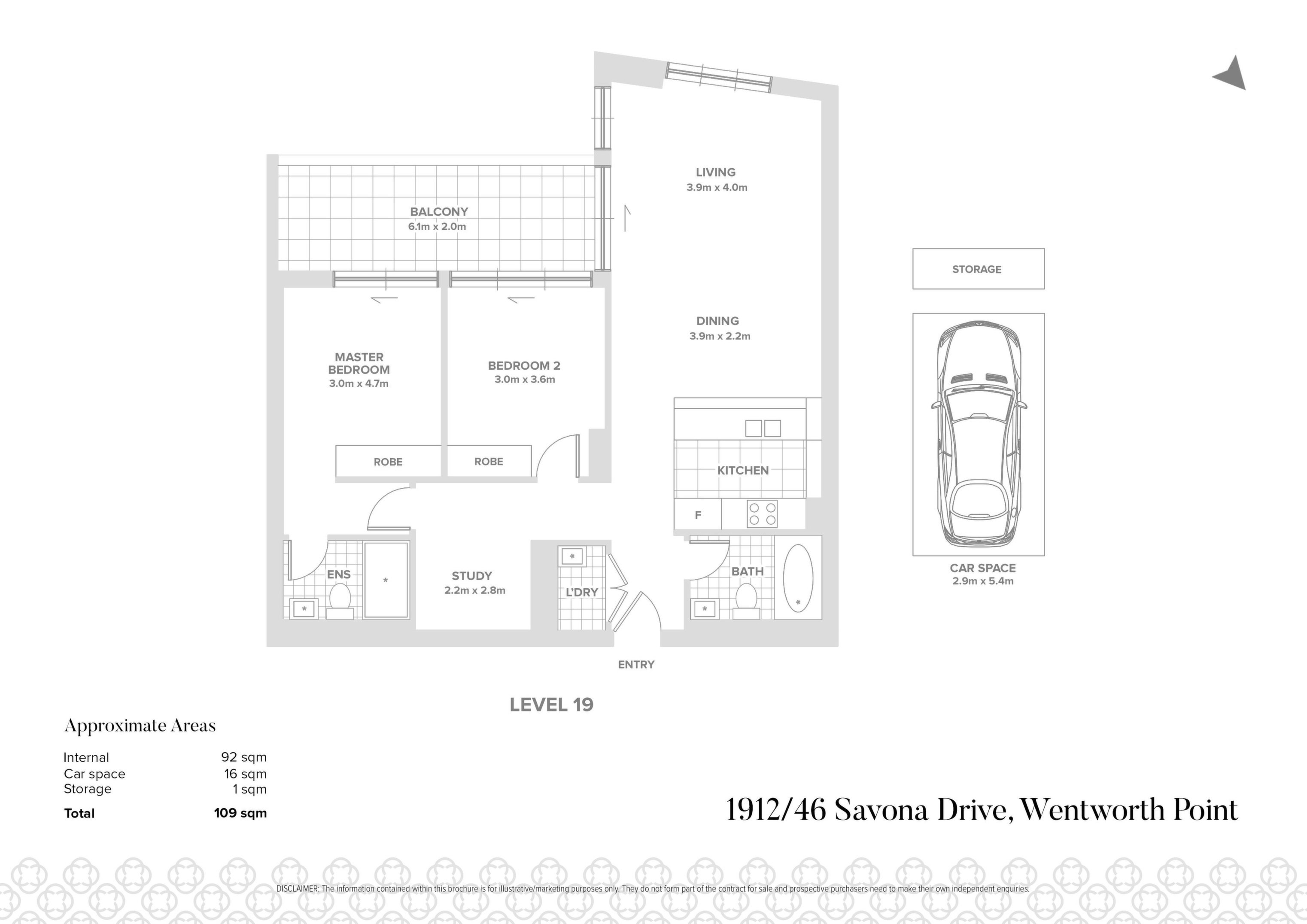 1912/46 Savona Drive, Wentworth Point Sold by Chidiac Realty - floorplan