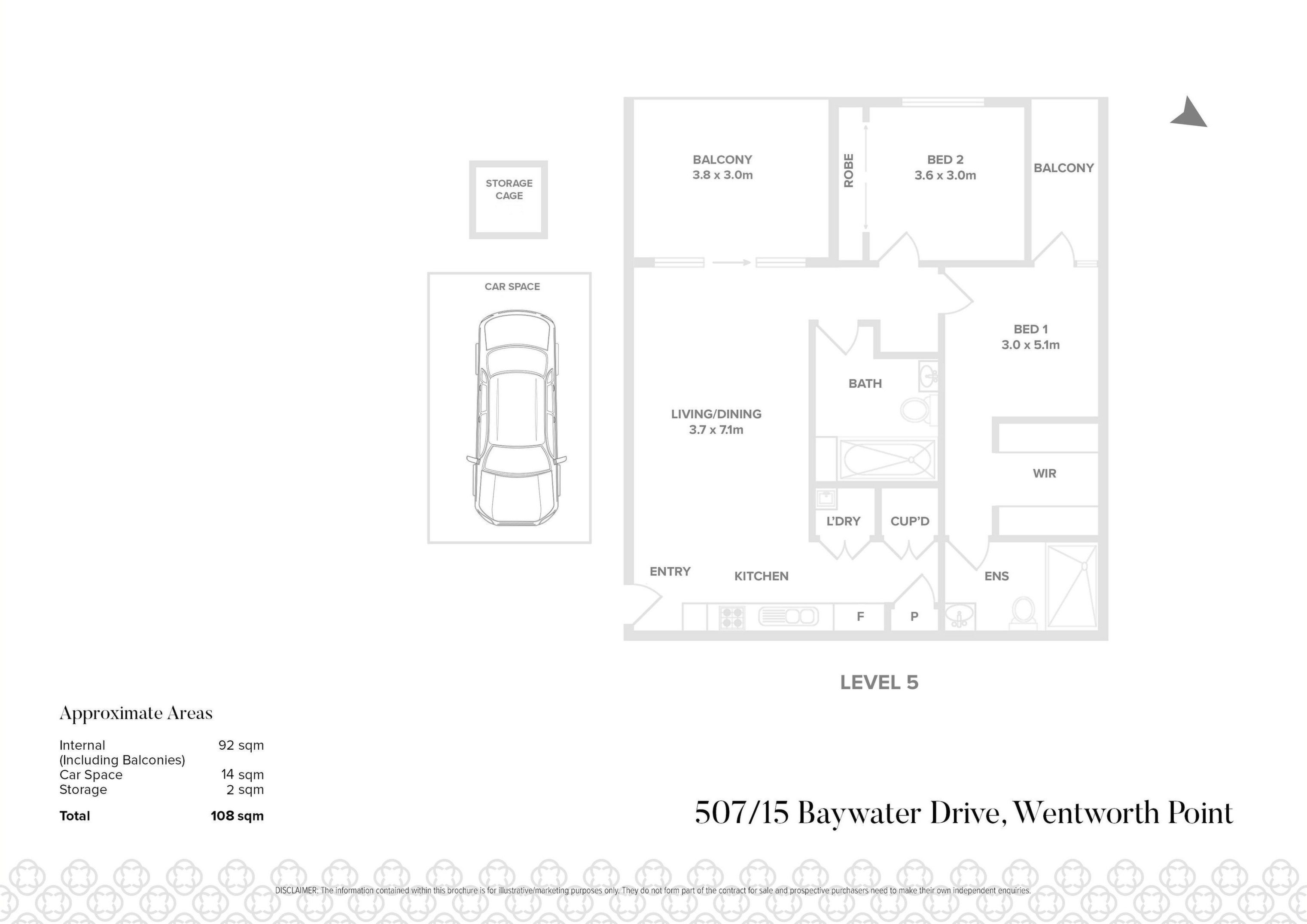 507/15 Baywater Drive, Wentworth Point Sold by Chidiac Realty - floorplan