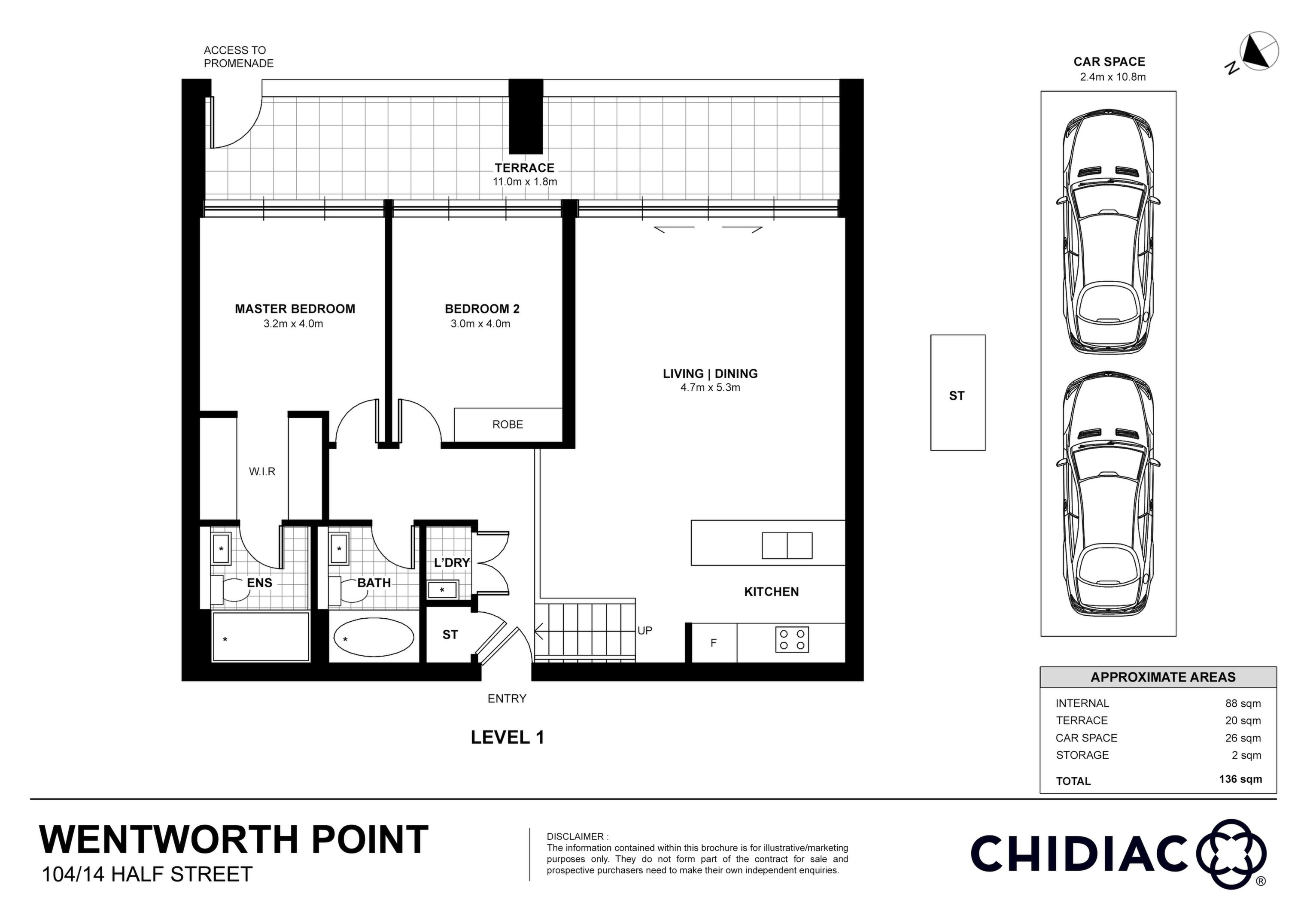 104/14 Half Street, Wentworth Point Leased by Chidiac Realty - floorplan