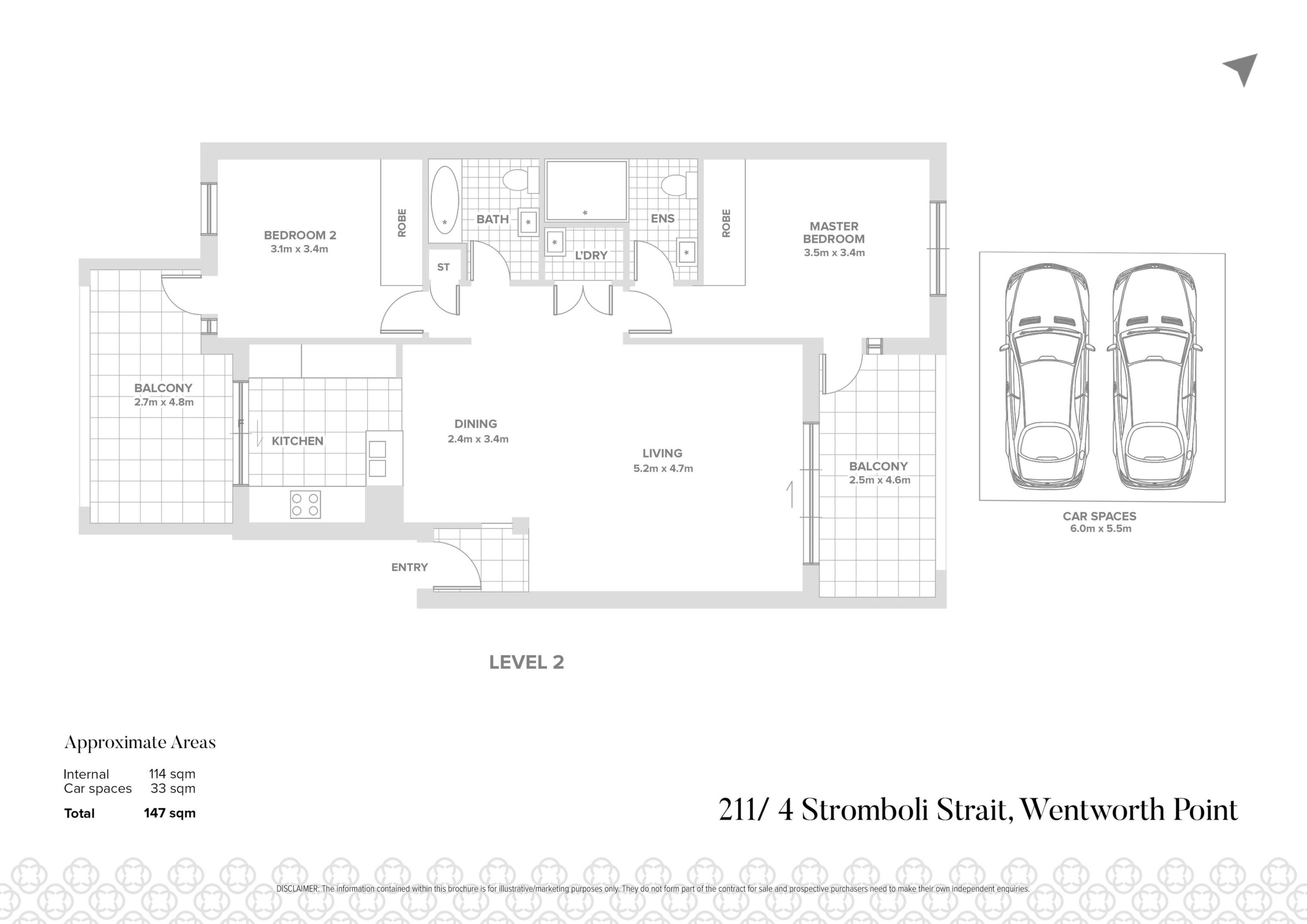211/4 Stromboli Strait, Wentworth Point Sold by Chidiac Realty - floorplan