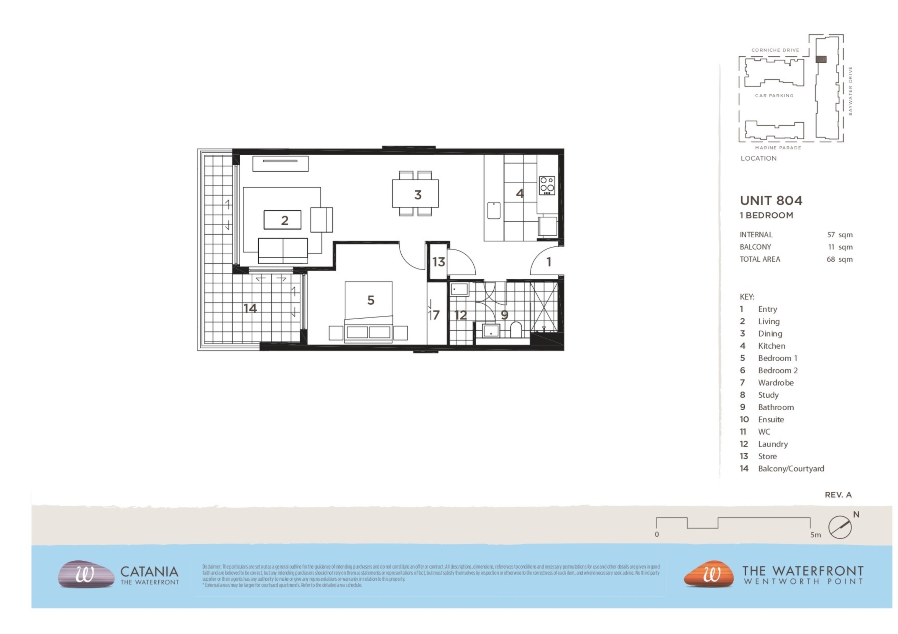 804/16 Baywater Drive, Wentworth Point Leased by Chidiac Realty - floorplan