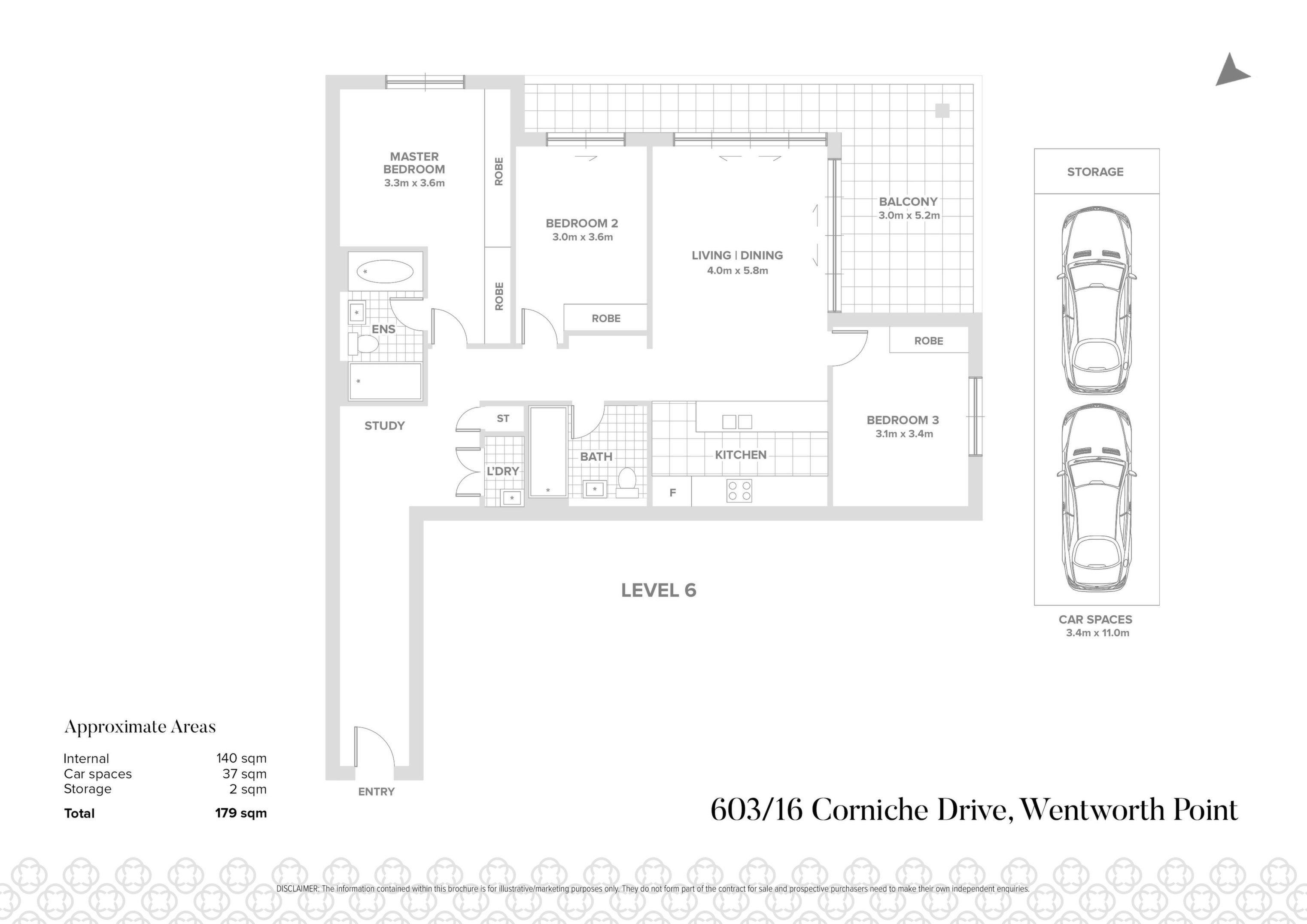 603/16 Corniche Drive, Wentworth Point Sold by Chidiac Realty - floorplan