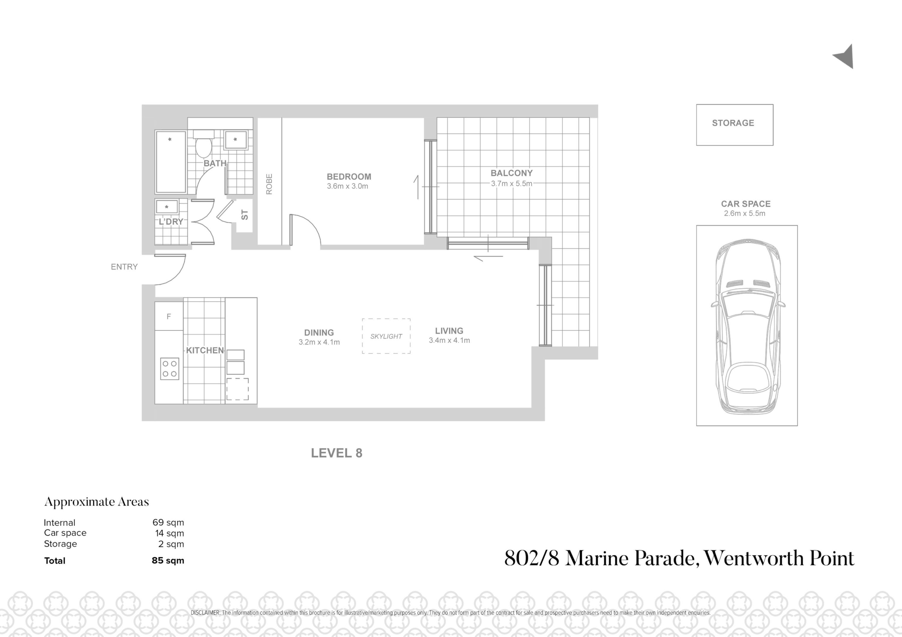 802/8 Marine Parade, Wentworth Point Sold by Chidiac Realty - floorplan