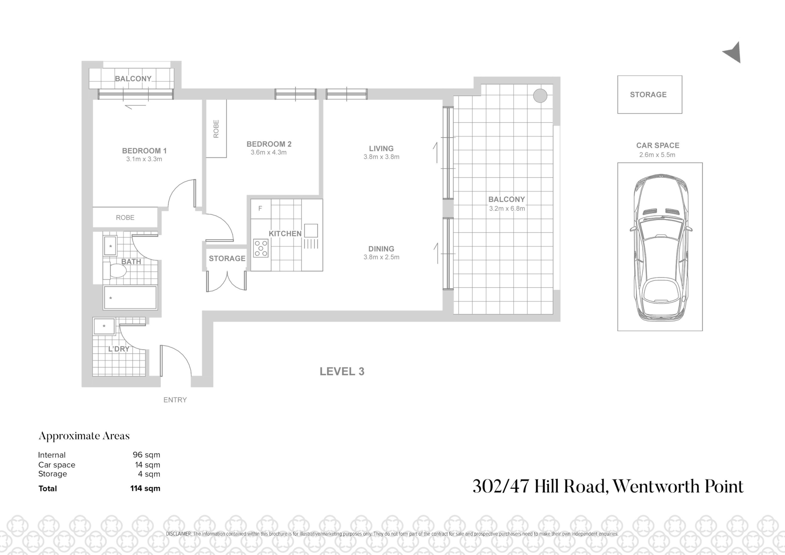 302/47 Hill Road, Wentworth Point Sold by Chidiac Realty - floorplan