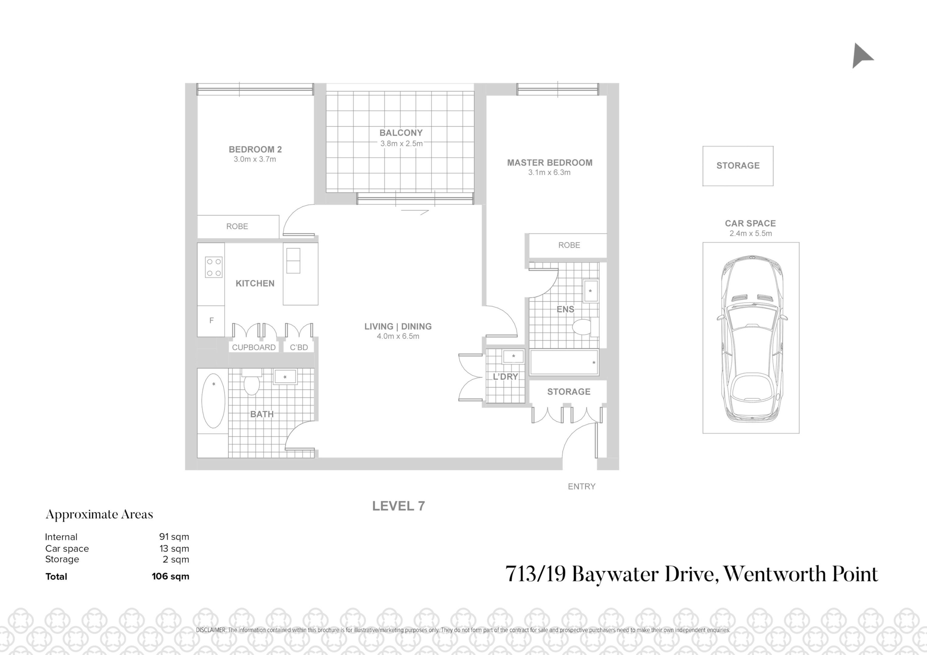 713/19 Baywater Drive, Wentworth Point Sold by Chidiac Realty - floorplan