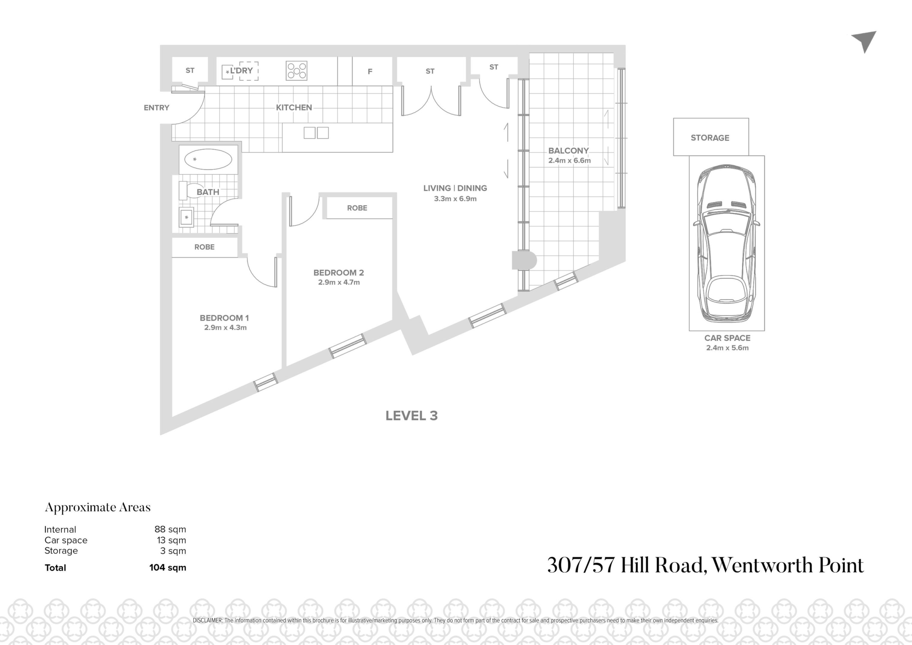 307/57 Hill Road, Wentworth Point Sold by Chidiac Realty - floorplan
