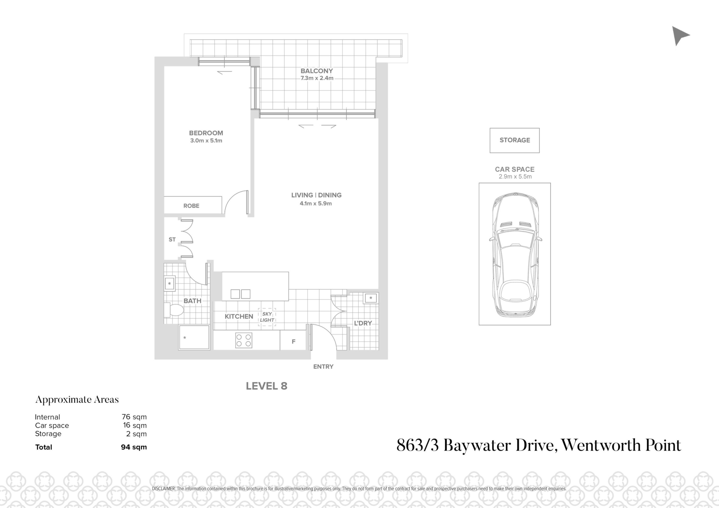 863/3 Baywater Drive, Wentworth Point Sold by Chidiac Realty - floorplan