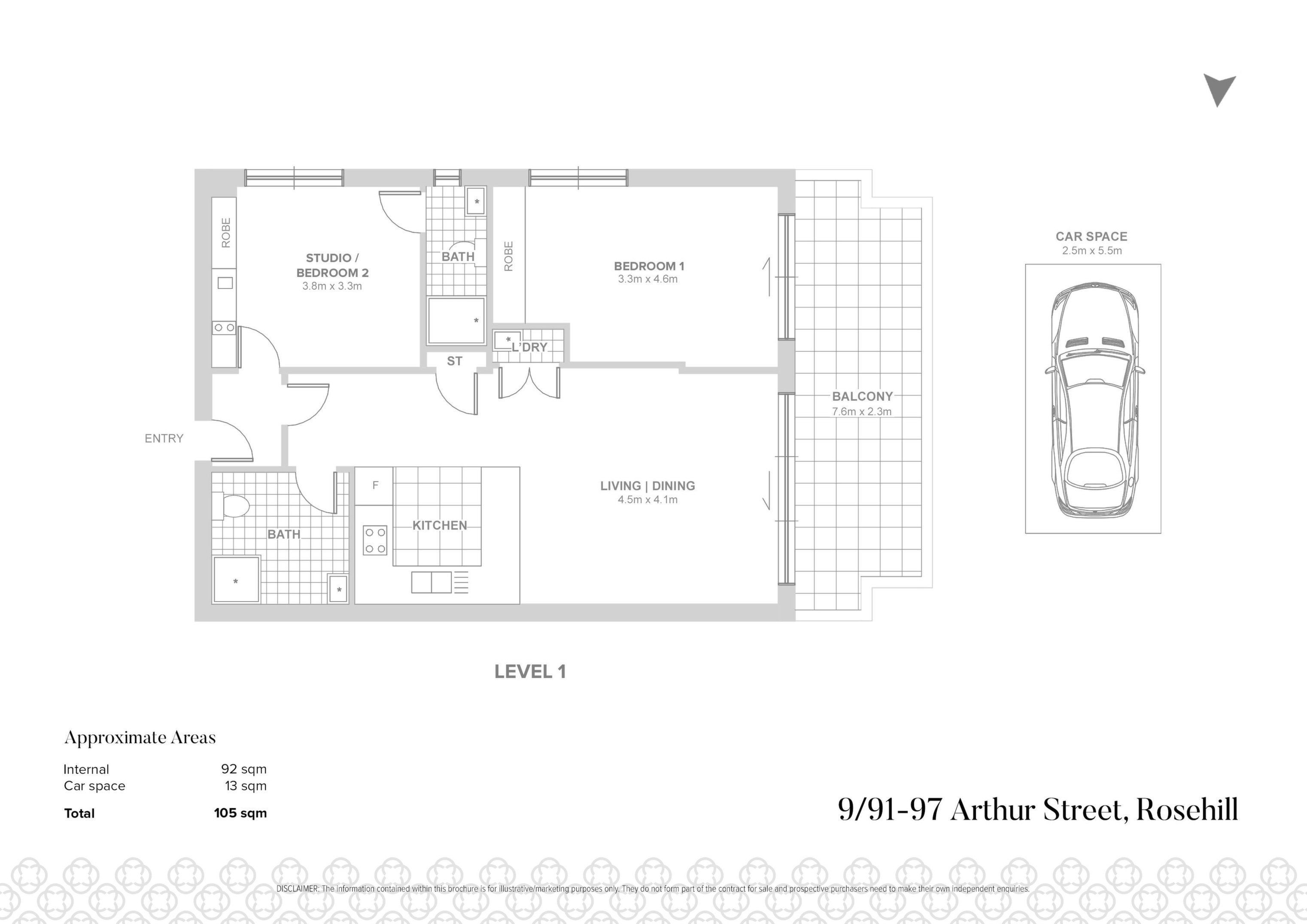 9/91-97 Arthur Street, Rosehill Sold by Chidiac Realty - floorplan